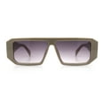 thumbnail image 4 of Womens Mod Flat Top Square Rectangle Beveled Diamond Cut Arm Plastic Sunglasses Grey - Smoke, 4 of 7