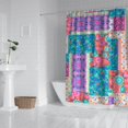 thumbnail image 2 of Waterproof Boho Patchwork Vintage Shower Curtain 72x72 Inch Bohemian Style Stitching Colorful Floral Retro Shower Curtains for Bathroom Hotel Home Decor with 12 Hooks, 2 of 5