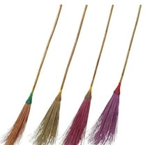 SN SKENNOVA Natural Coconut Leaf Stick Broom, Indoor and Outdoor, 1 Count