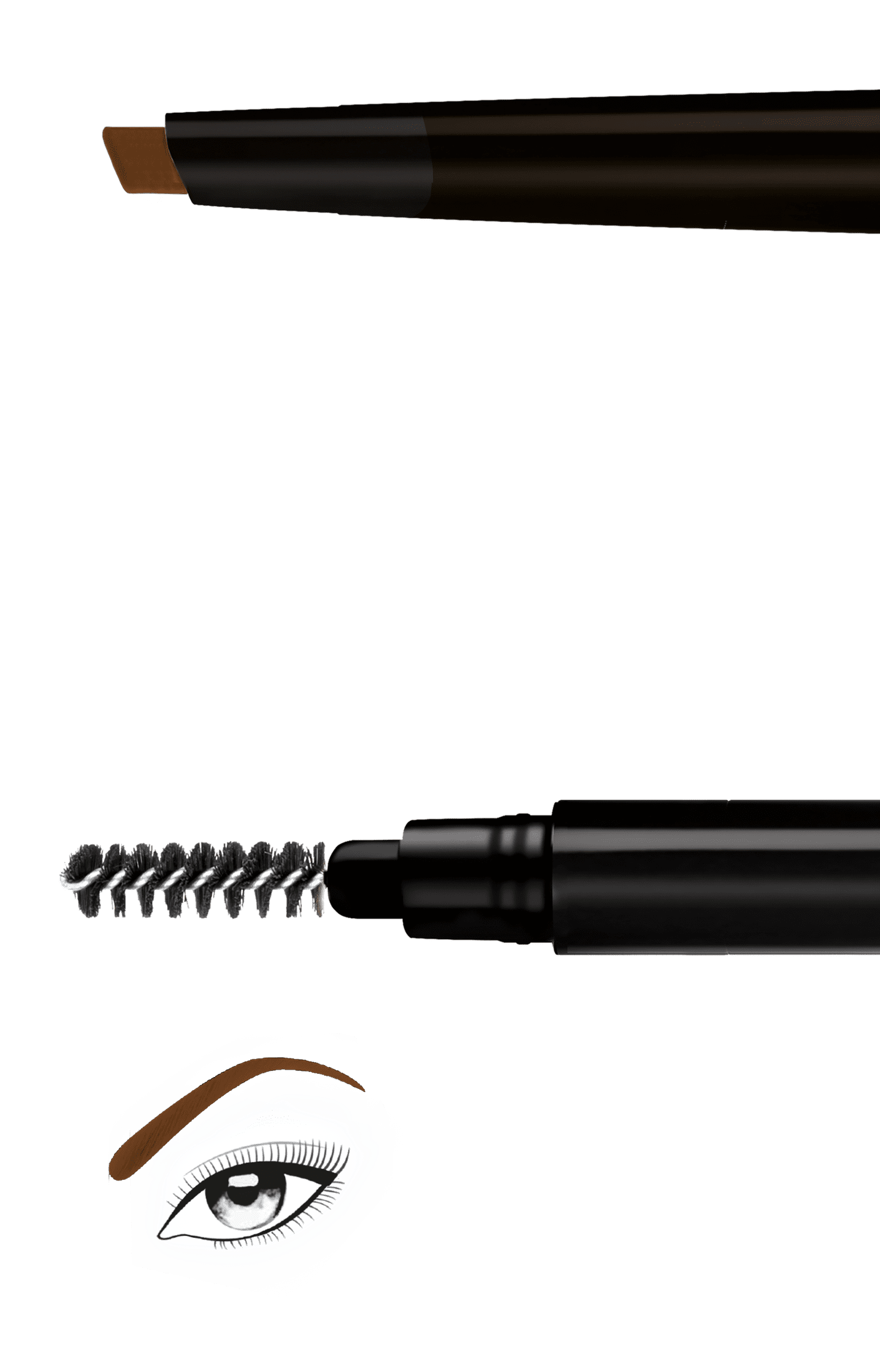 (2 pack) L'Oreal Paris Stylist Shape and Fill Mechanical Eyebrow Makeup Pencil, Light Brunette