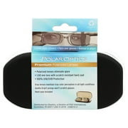 Polar Optics Unisex Square Plastic Clip On Sunglasses Gray