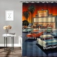 thumbnail image 2 of Shiartex American Scene Painting Cars Printed Shower Curtain Set with Hooks, 100% Polyester Fiber, Home Bathroom Decoration, Various Sizes 60x72, 2 of 7