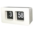 thumbnail image 1 of Reloj abatible hacia abajo, relojes de pared digitales de escritorio, barrido silencioso automático sin cicatrices, blanco, 1 of 5