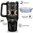 thumbnail image 2 of Gothic 40 oz Tumbler with Handle and Straw, Double Wall Vacuum Insulated Stainless Steel Tumbler with straw, 100% Leak-proof Water Bottle, Travel Mug Coffee Cup, Gift for men and Women, 2 of 6
