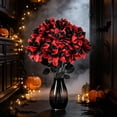 thumbnail image 6 of Halloween Black Rose Artificial Flowers, Gothic Faux Rose Arrangement With Spooky Dark Design And Reusable Floral Decor, Party Decoration for Table Vase Doorway And Horror Theme Lovers, 6 of 6