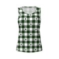 thumbnail image 4 of Haiem Green White Christmas Tree Lumberjack Plaid Workout Tank Tops for Women, Athletic Sports Slim-Fit Tank Tops, Compression Sleeveless Dry Fit Shirts,Athletic Shirt-Small, 4 of 9