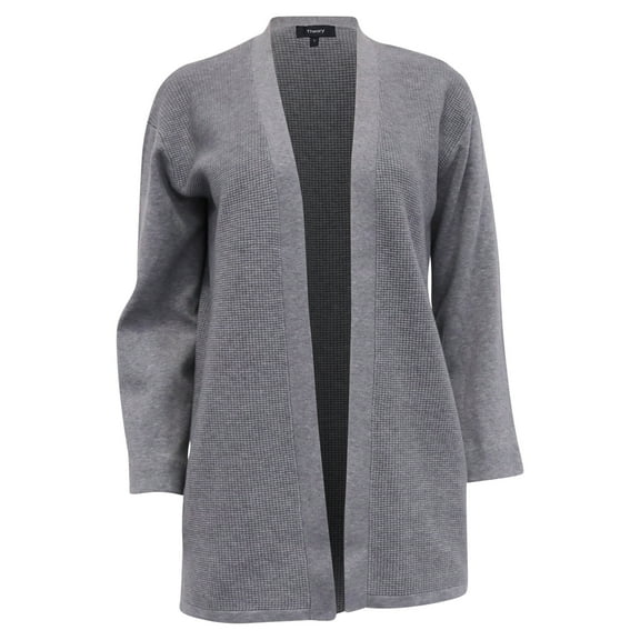Theory Open Cardigan in Grey Tencel
