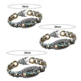 thumbnail image 5 of Mightlink Faux Turquoise Six-character Mantra Nine-eyed Dzi Bead Bracelet Spiritual Enlightenment Meditation Luck Amulet Bracelet for Men Women, 5 of 6