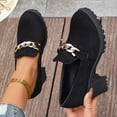thumbnail image 4 of Mepaouo Chunky Loafers for Women Platform Suede Penny Womens Loafer Dressy Slip on Casual Office Work Shoes, 4 of 8