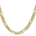 thumbnail image 2 of 14K Yellow Gold Figaro Chain Necklace 20 inch 6.25 mm Flat with Lobster Clasp, 2 of 4