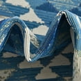 thumbnail image 7 of Unique Loom Fethiye Indoor/Outdoor Southwestern Rug Blue/Light Blue 4' 1" x 6' 1" Rectangle Textured Geometric Contemporary Flatweave Perfect For Patio Deck Garage Entryway, 7 of 7