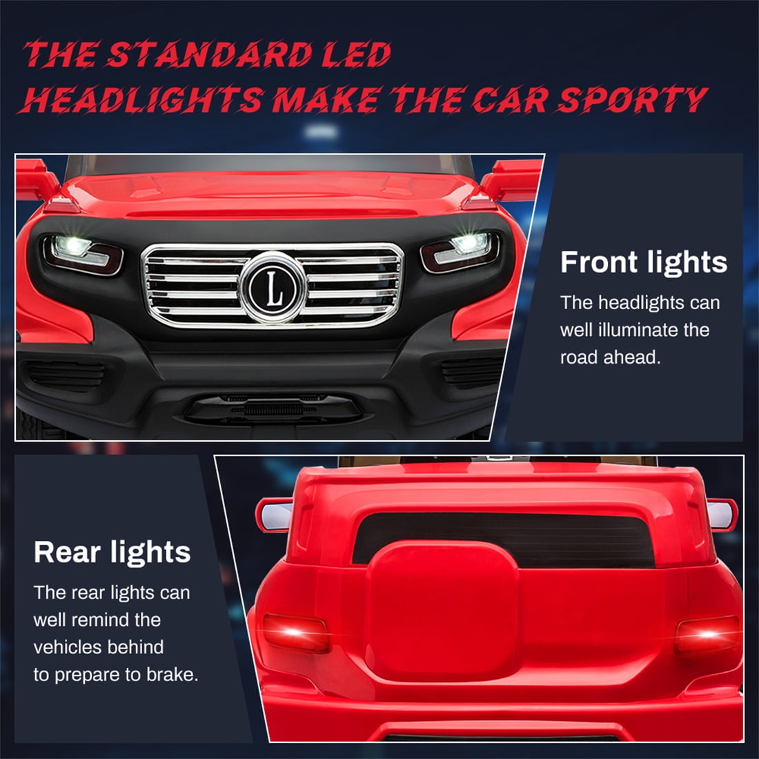 CIPACHO 6V Electric Remote Control Car, Kids Toddler Ride On Vehicles, Children's Toy Car with 3 Speeds, Music, LED Lights, Red CIPACHO 6V Electric Remote Control Car, Kids Toddler Ride On Vehicles, Children's Toy Car with 3 Speeds, Music, LED Lights, Red