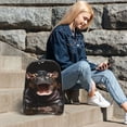 thumbnail image 6 of Kdxio Playful Baby Hippo Splash Clear Backpack, Transparent Bookbag for School for Women Men, Capacity Clear Bag for College, Travel, 6 of 7