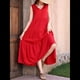 thumbnail image 5 of Vestidos de Verano para Mujer, Sin Mangas, Largos, con Escote en V, Informales, Fluidos y con . Rojo L, 5 of 8
