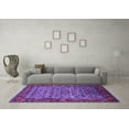 thumbnail image 3 of Ahgly Company Indoor Square Oriental Purple Industrial Area Rugs, 8' Square, 3 of 4