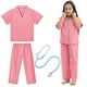 thumbnail image 1 of Giaford - Bata médica para niños con estetoscopio de juguete, disfraz de médico y enfermera para niños y niñas de 3 a 8 años, 1 of 5