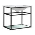 thumbnail image 2 of Swiss Madison SM-BV552 Pierre 23-5/8" High Wall Mounted Console Sink Set - Black, 2 of 13