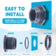 thumbnail image 4 of Conector de tanque de agua con montaje en mamparo de PVC, 9,2 cm, Maasechs, 4 of 6