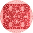 thumbnail image 1 of Ahgly Company Indoor Round Oriental Red Traditional Area Rugs, 6' Round, 1 of 4