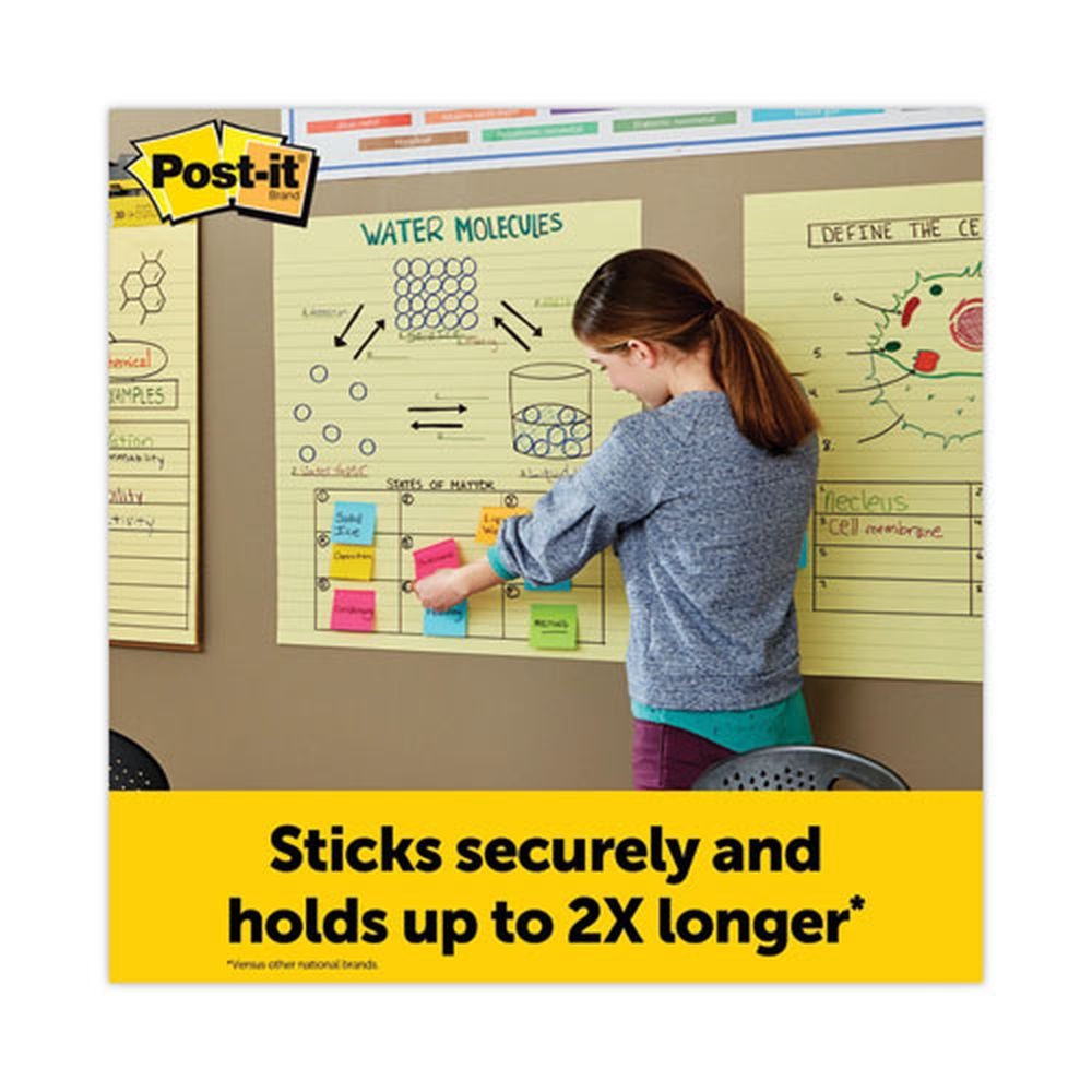 Post-it Easel Pads Super Sticky 561 25 X 30 Ruled Self Stick Easel Pads - Yellow (30 Sheets/Pad, 2 Pads/Carton)