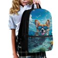 thumbnail image 3 of Uourmeti Underwater Corgi with Diving Goggles Print Polyester Backpack for Men, 17 Inch Lightweight School Backpack for Travel Shopping, 3 of 6