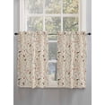 thumbnail image 3 of Tier Curtains 45 Inches Long, Flowers Birds Window Treatment Curtain Drapes, Country Retro Botanical Floral Branches Window Half Privacy Curtains for Bedroom Bathroom, 42"x45", 2 Panels, 3 of 7