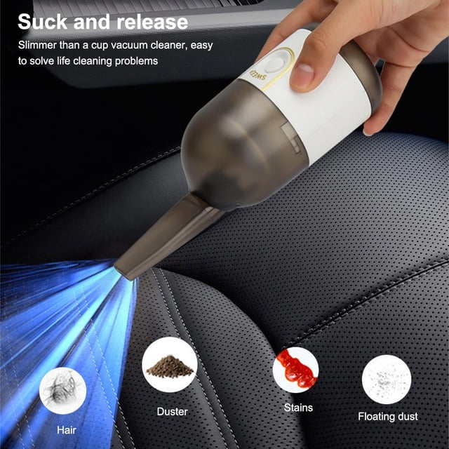VONKY Tabletop Vacuum with Storage Box Portable Cleaning Tool Low Noise Computer Dust Removal for Household Dormitory Car-interior Green