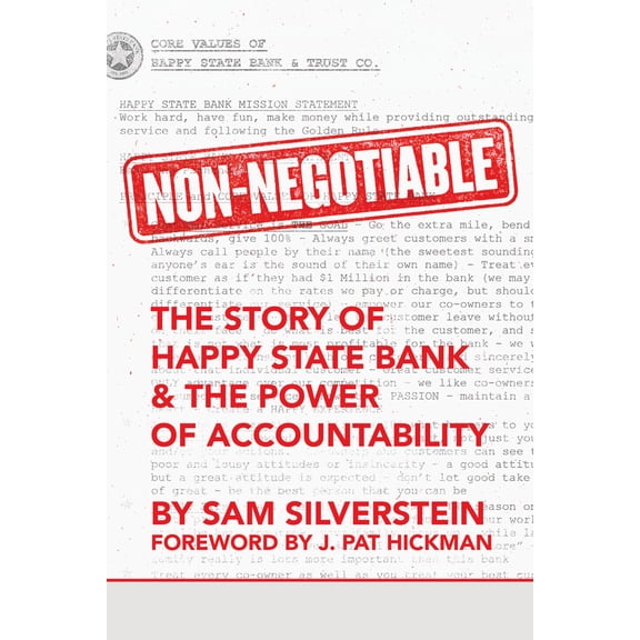 Pre-Owned Non-Negotiable: The Story of Happy State Bank & the Power of Accountability (Hardcover) 0768407249 9780768407242