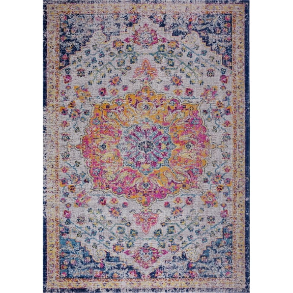 Ladole Rugs Timeless Collection Orlando Multicolor Traditional Indoor/Outdoor Durable Soft Runner, 3x5 (2'7" x 4'11", 80cm x 150cm)