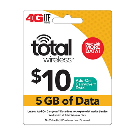 Total Wireless $10 Add-On Carryover Data (Email (Best Wireless Data Card)