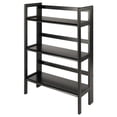 thumbnail image 3 of Winsome Torino 3 Shelf Solid Wood Folding Basket Bookcase in Black, 3 of 14