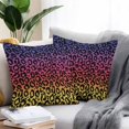 thumbnail image 3 of Outdoor Pillow Cover Ombre Leopard Set of 2 Waterproof Throw Pillowcases Pink Yellow Red Purple Gradual Color Decorative Patio Furniture Pillows for Couch Garden Indoor & Outdoor Use, 3 of 9