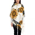 thumbnail image 2 of Personalized Printed Golden Chains And Spotted Long Pile Fringe Men Scarf Women'S Anti Chill Scarf, 2 of 7