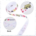 thumbnail image 5 of 1 Roll 10 Yards School Grosgrain Ribbon Back to School Ribbon ABC Print Fabric Craft Ribbon 7/8 Inch Wide White Bus Gift Wrap Ribbons for DIY Teacher Kindergarten Gift Wreath Decoration, 5 of 9