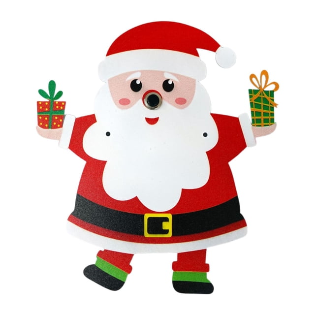Timbre de Papá Noel con botón pulsador, decoración navideña, metal, eléctrico, decorativo, para fiesta, puerta, oficina
