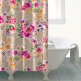 thumbnail image 5 of Waterproof Pioneer Shower Curtain 84x72 Inch Polyester Unique Colorful Floral Shower Curtain for Bathroom Hotel Home Decor with 12 Plastic Hooks, 5 of 5