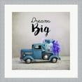 thumbnail image 1 of Dream Big - Blue Truck and Flowers by Color Me Happy, Framed Wall Art, 19.5W x 19.5H, 1 of 1