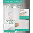 thumbnail image 4 of No Hook Shower Curtain with Snap in Liner, Summer Ocean Sage Green Turtle Starfish Seahorse Seashell Coral Shower Curtains for Bathroom, Washable Inner Liner with Mesh Top Window, 66"x72", 4 of 6