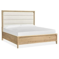 Magnussen Somerset Wood Queen Panel Bed w/Upholstered Headboard in Natural