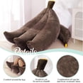 thumbnail image 4 of Banana Bean Bag Chair with Ottoman, Floor Sofa Bed with Footrest, Comfy Convertible Lounger for Adults, Plush Couch for Bedroom, Living Room or Dorm, 4 of 8