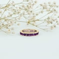 thumbnail image 4 of Rosec Jewels Princess Cut Amethyst Eternity Ring for Women in Channel Setting (AAA Grade), 10K Yellow Gold, US 11.00, 4 of 8