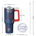 thumbnail image 3 of 40oz Independence Day Tumbler with Handle Straw 40 oz Independence Day Theme Tumbler Spill Proof Lid Double Insulated Travel Coffee Cup Independence Day Gifts for Men Women, 3 of 5