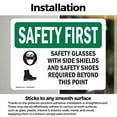 thumbnail image 3 of (2 Pack) Safety Glasses With Side Shields With Symbol OSHA Safety First Sign, 3 of 7
