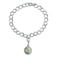 thumbnail image 2 of White Egret in the Pond Silver Plated Bracelet with Antiqued Charm, 2 of 5