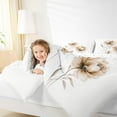 thumbnail image 4 of jejeloiu Rustic Flower Full Size Comforter Sets,Watercolor Ink Painting Bedding Comforter Set,White Brown Bedding Sets For Girls Kids,Microfiber Bedroom Decor Reversible,3-Piece, 4 of 8