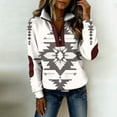thumbnail image 2 of TaTaai Women St Patrick's Day Casual Color Block Printed Half Zip Long Sleeve Collared Jacket Ladies Daily Commute Festival Event Wear Soft Comfortable Non See Through Top Gift, 2 of 8