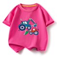 thumbnail image 2 of T-shirt pour Enfants, T-shirt Graphique Décontracté à Manches Courtes et Col Rond avec Mélange Doux de Polyester-Spandex, Tissu Respirant, pour Garçons et Filles de 2 à 10 Ans, 2 of 5