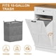 thumbnail image 5 of Gabinete de Basura con Doble Apertura Inclinable de 20 Galones, Gabinete de Madera Oculto para Basura, Mueble de Lavandería Estilo Campestre con Encimera y Cajón, 5 of 7
