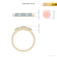 thumbnail image 4 of Angara Natural 0.24 Ct. Aquamarine with Diamond Non Eternity Ring in 14K Yellow Gold for Women (Ring Size: 11.5), 4 of 9