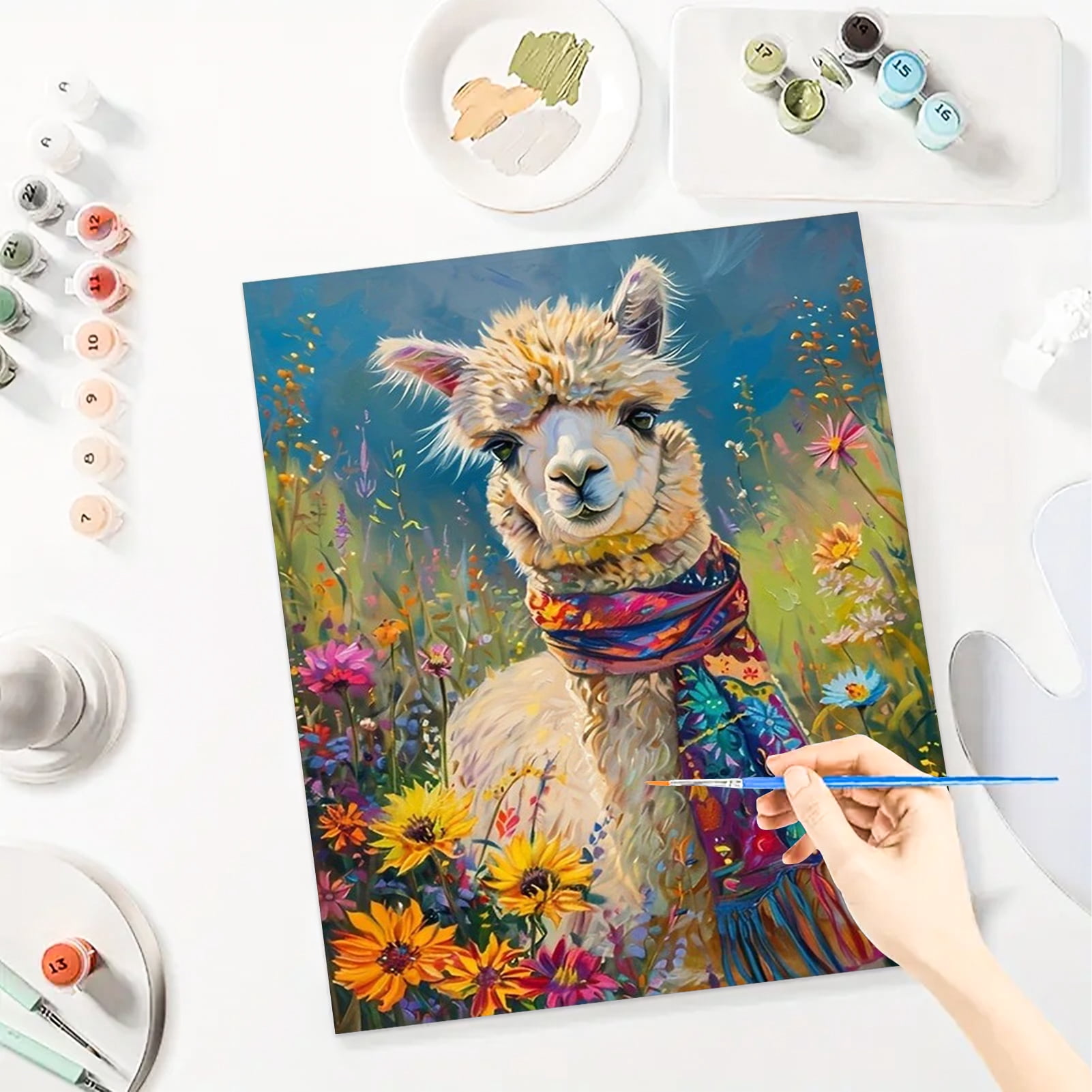 JYLMOOD Paint by Numbers for Adults Kits, DIY Easy Painting by Numbers for Gift Home Wall Decoration 16x20in without Frame